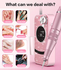 Buways compact travel nail file fits in hand for on-the-go touch-ups.