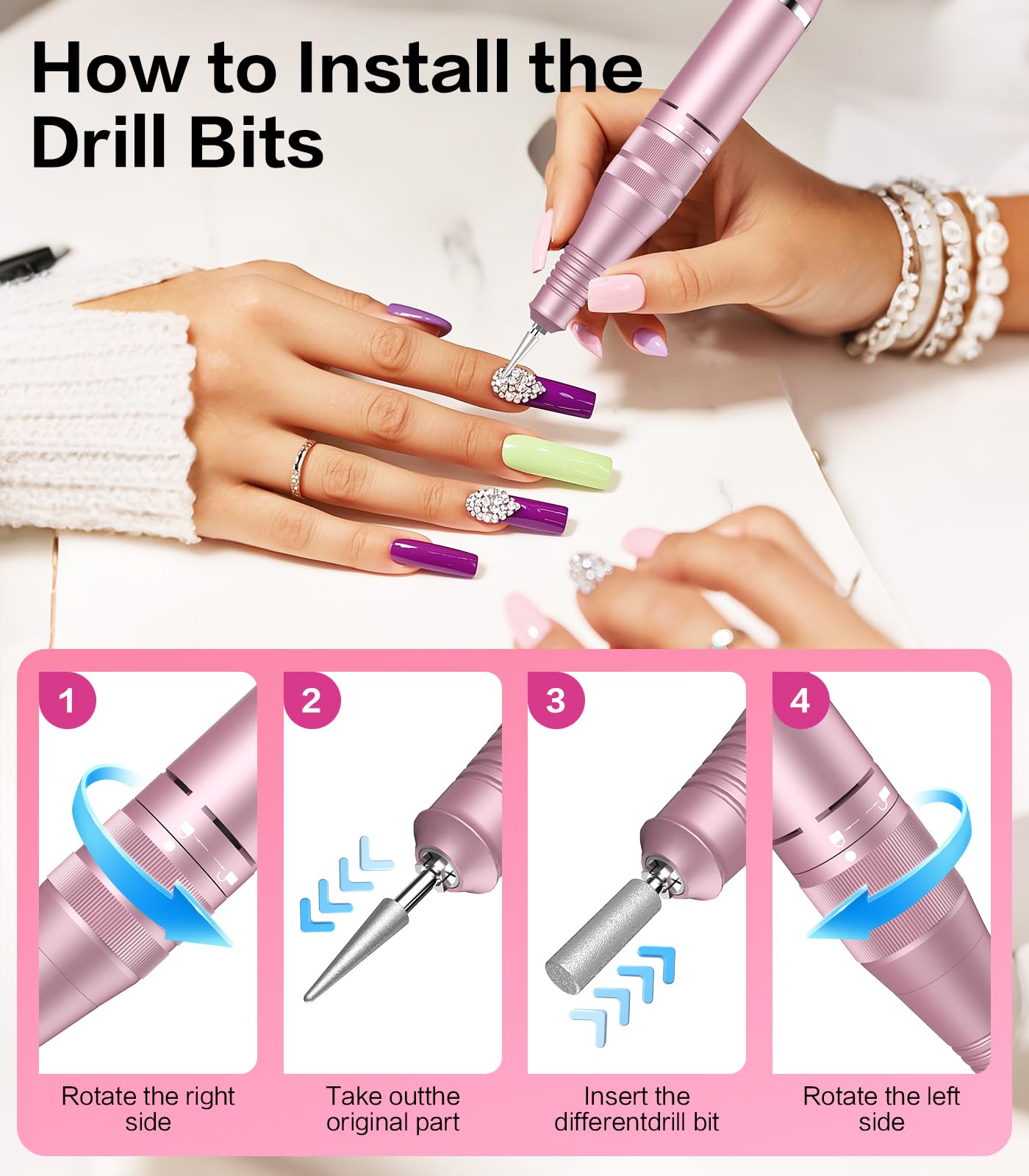 Buways quiet, low-heat operation supports relaxed, precise filing.