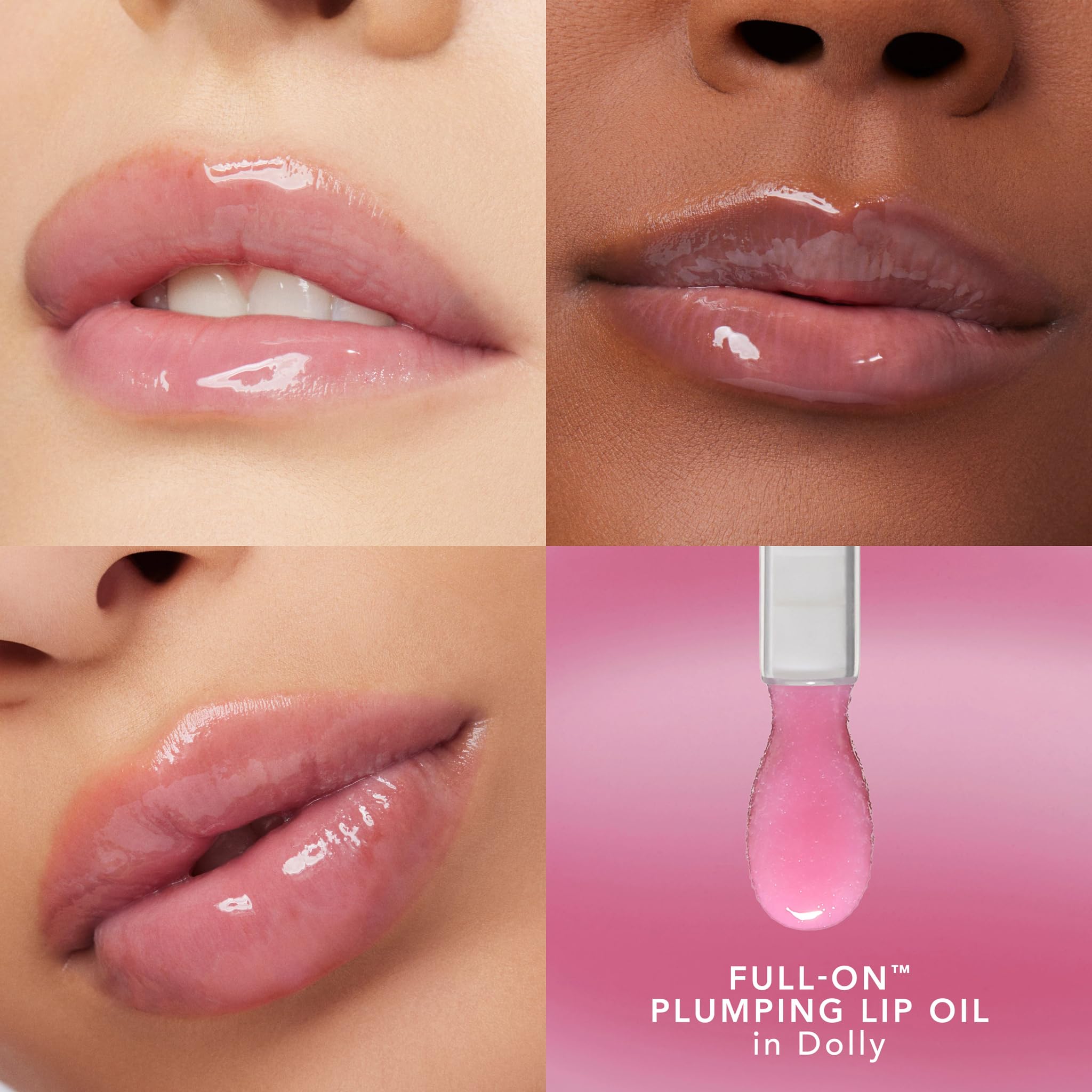 Buxom Dolly plush doe-foot applicator delivers smooth, even gloss application.