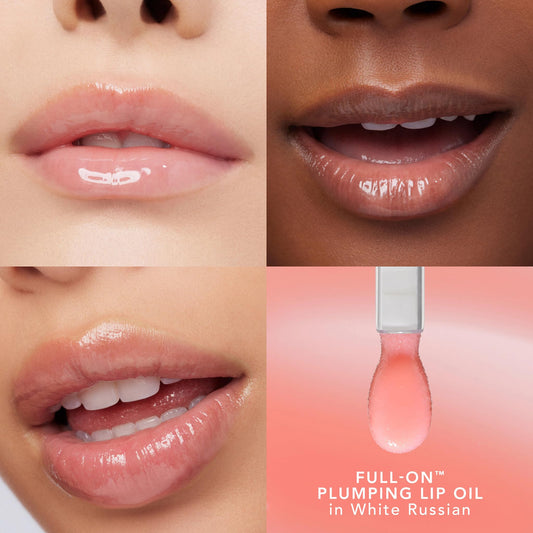 Buxom lip oil applicator applying precise lip glow