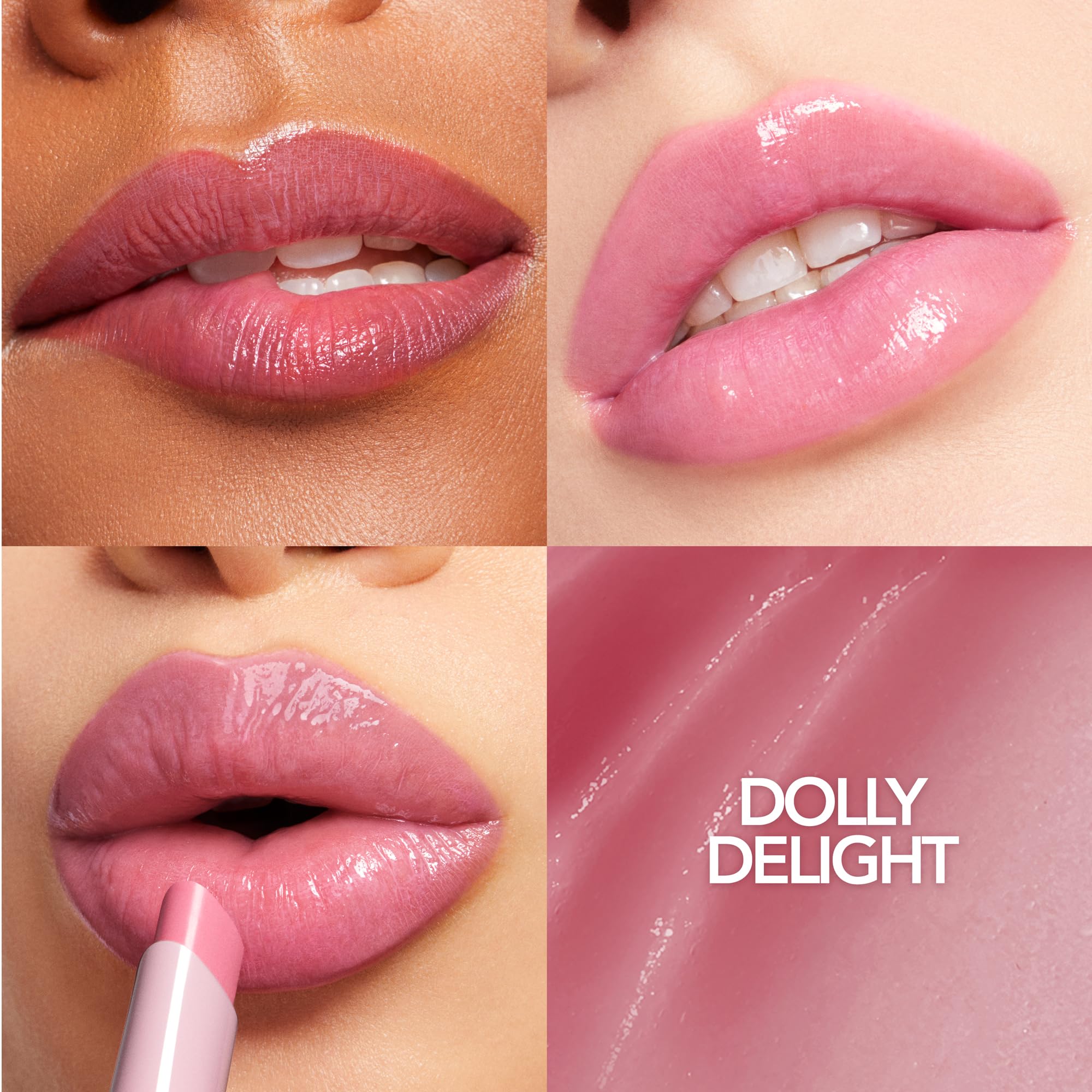 Buxom Dolly Delight application on lips demonstrates instant lip softness and fullness