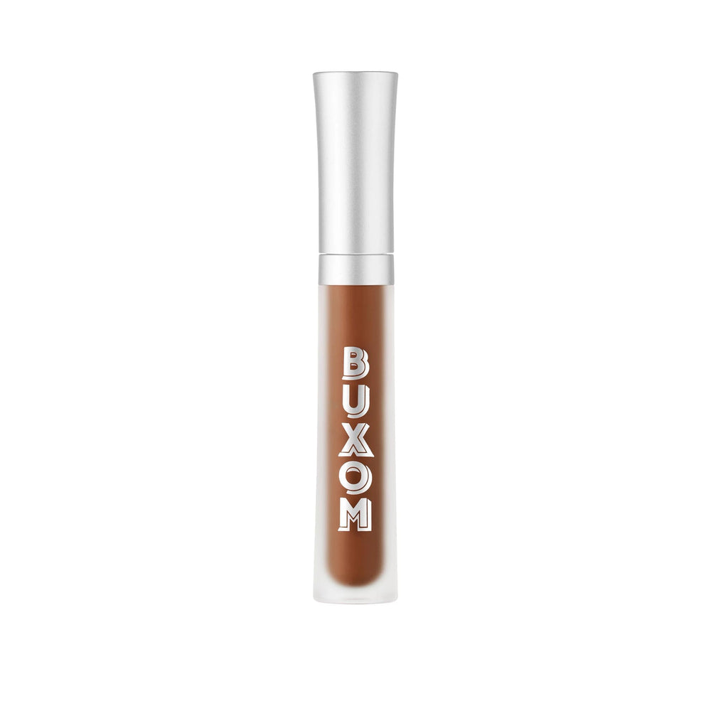 BUXOM After Hours lip color layered for vibrant shade with matte-blur effect.
