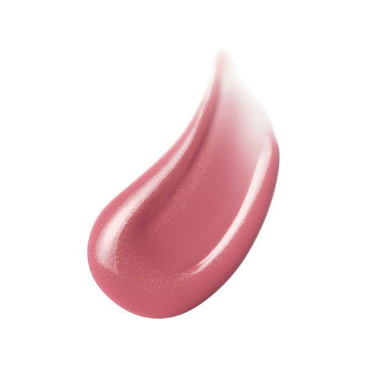 Application close up of AB Dolly lip polish showing tint on lips.