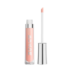 Buxom Full-On Tinted Lip Plumper Erin tube close-up with pink shimmer.