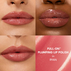 Swatch of coral shade showing pearlescent shimmer and color payoff.