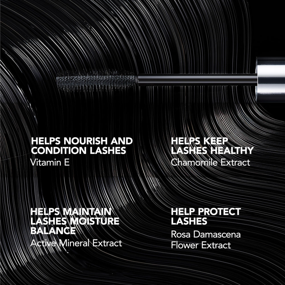 Lashes after application show longer, fan-like definition and separation.