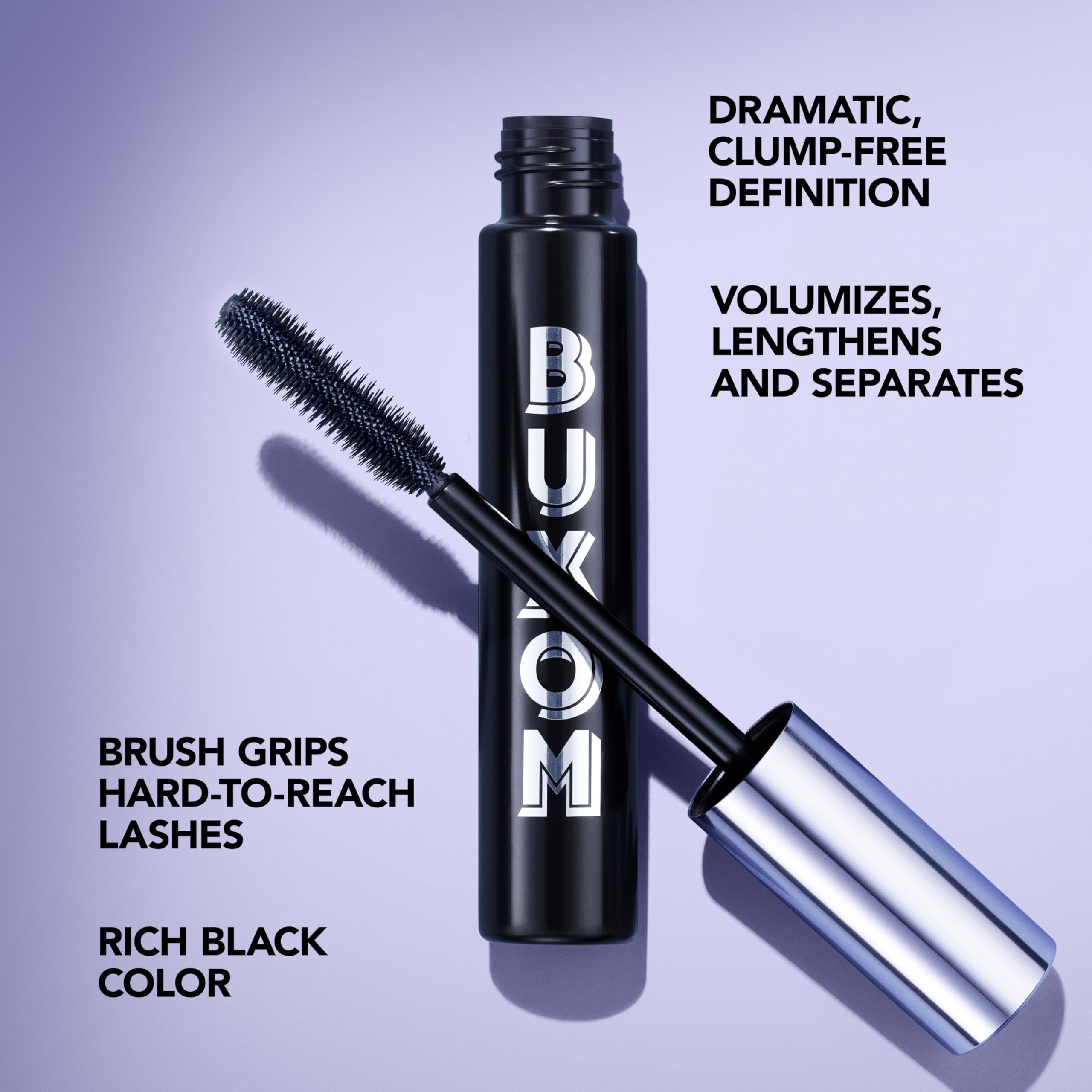 Close look at rich black pigments and nourishing ingredients in the formula.