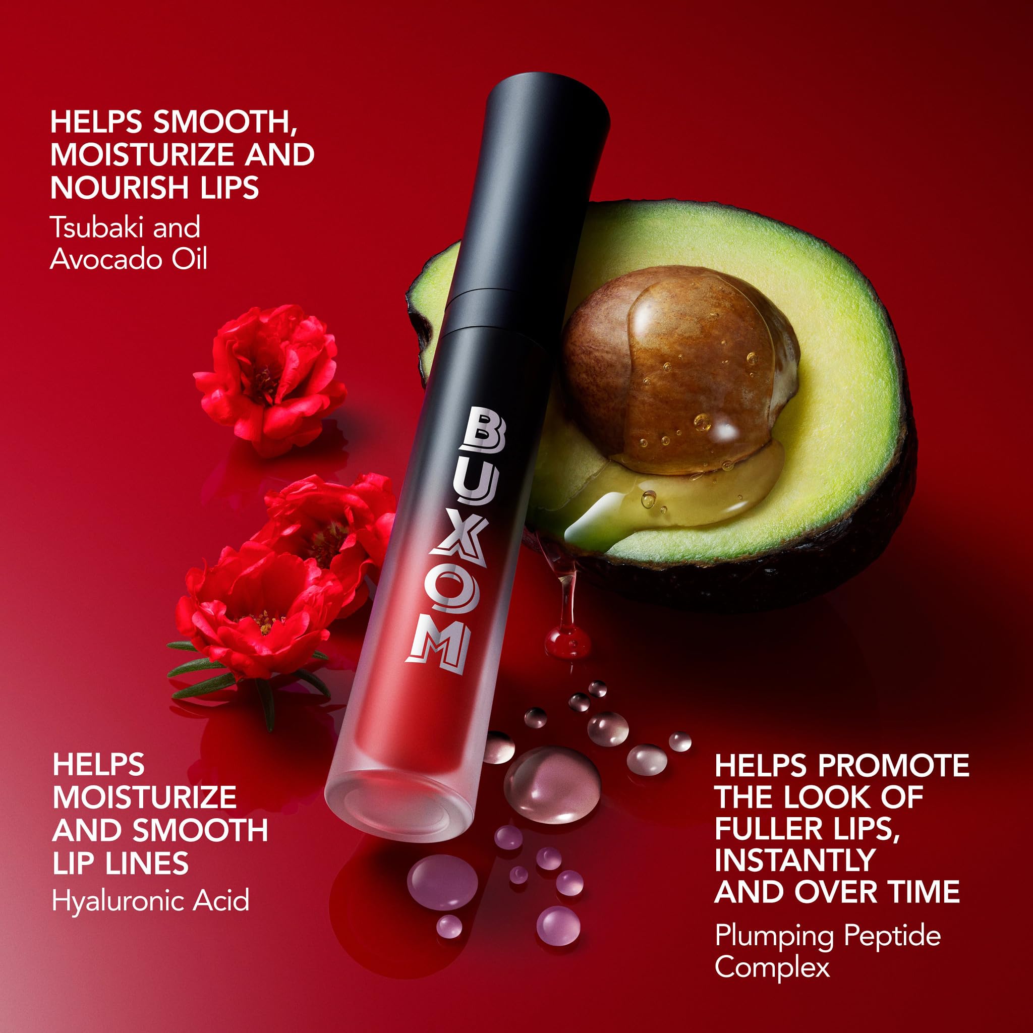 Texture closeup reveals creamy transfer-proof matte finish.