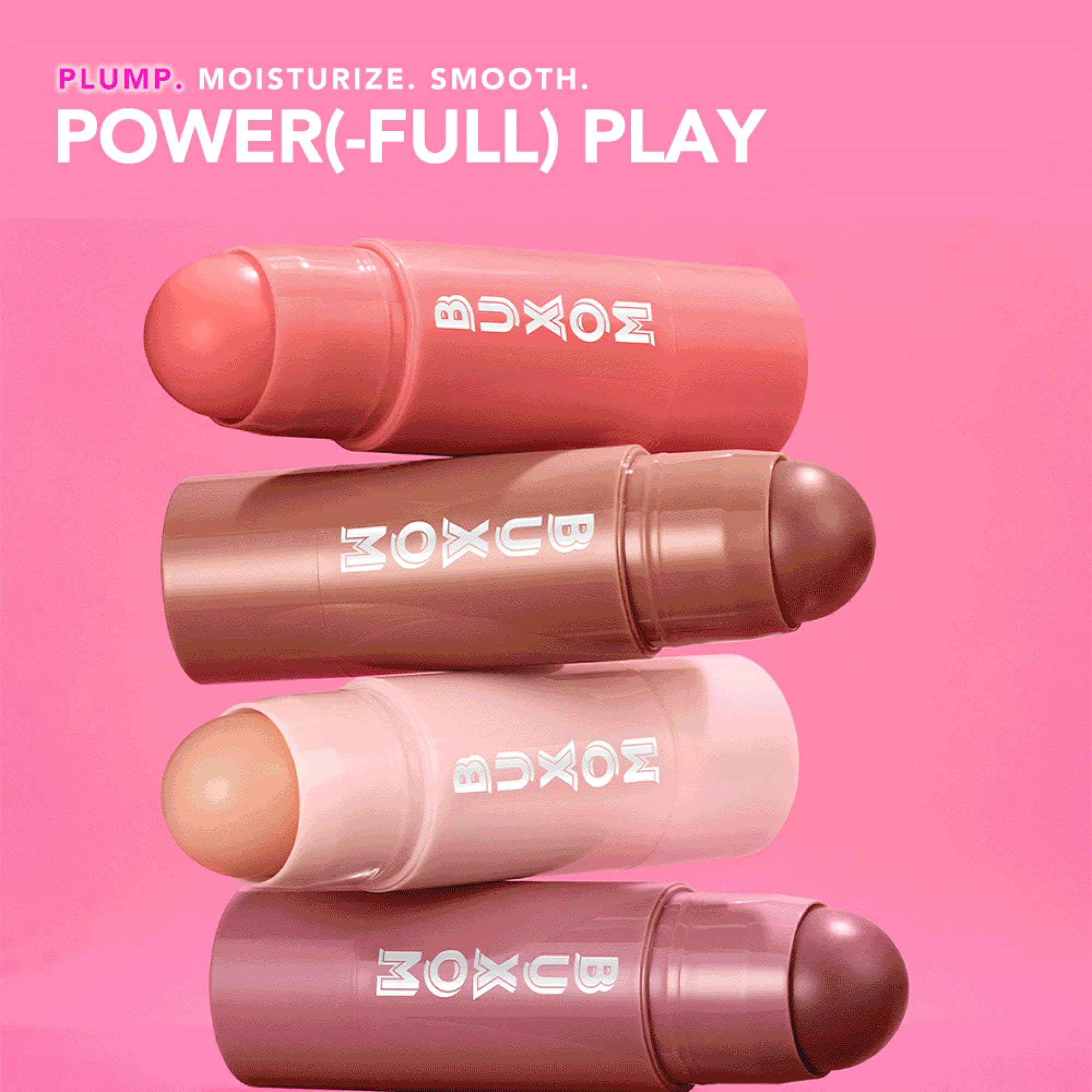 BUXOM Power-Full Plumping Lip Balm First Crush applicator ready for smooth application