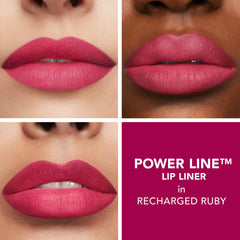 BUXOM Power Line Recharged Ruby matte finish for long-lasting color.