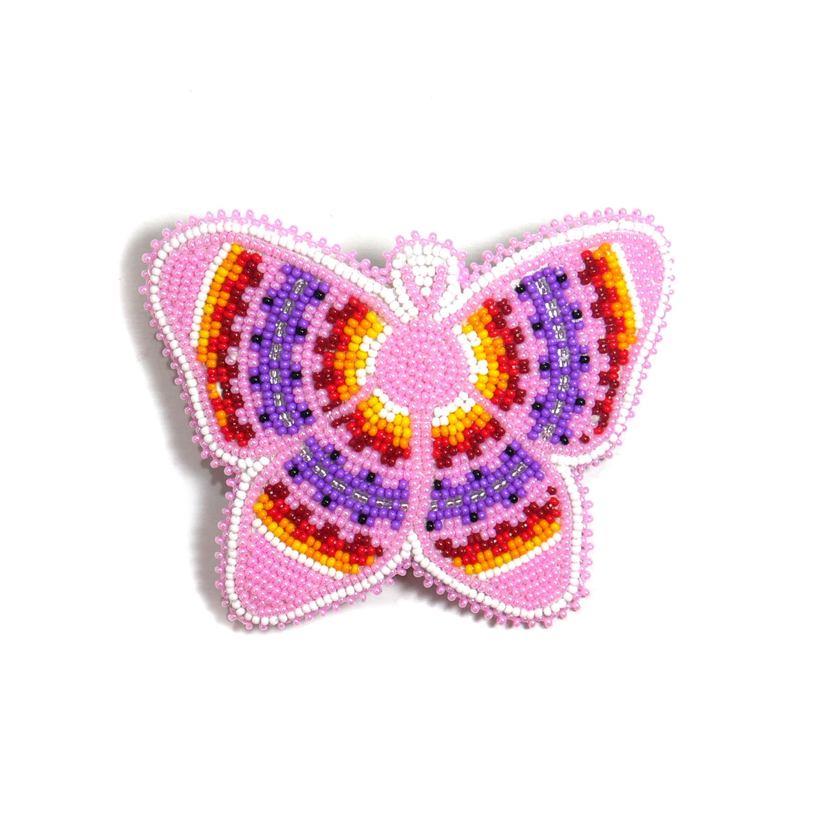 BuyBeaded butterfly baby pink hair clip with intricate beadwork for stylish looks.