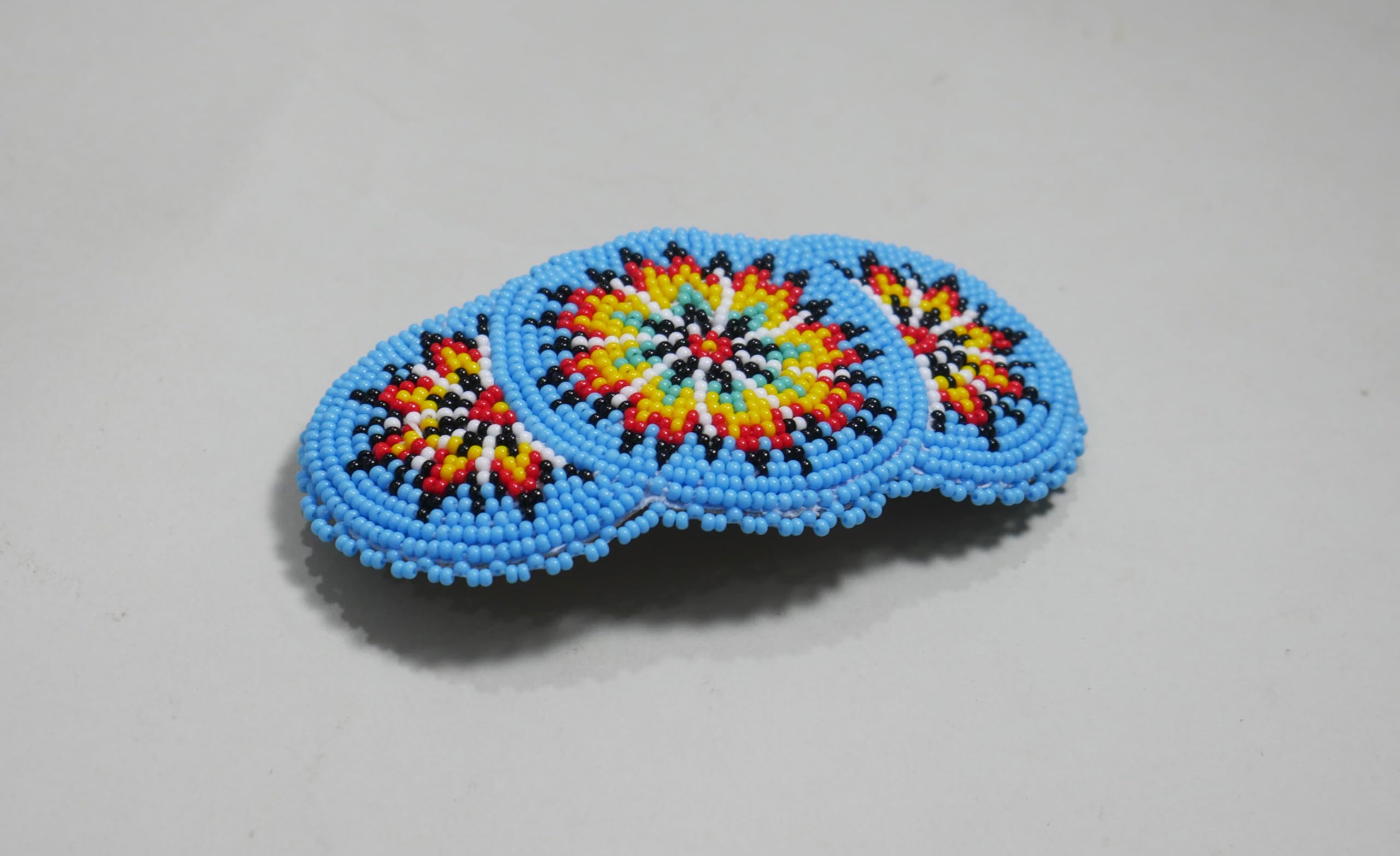 BuyBeaded multicolored pattern clip 16H skyblue for adding color to hairstyles