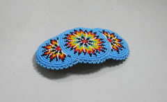 BuyBeaded multicolored pattern clip 16H skyblue for adding color to hairstyles