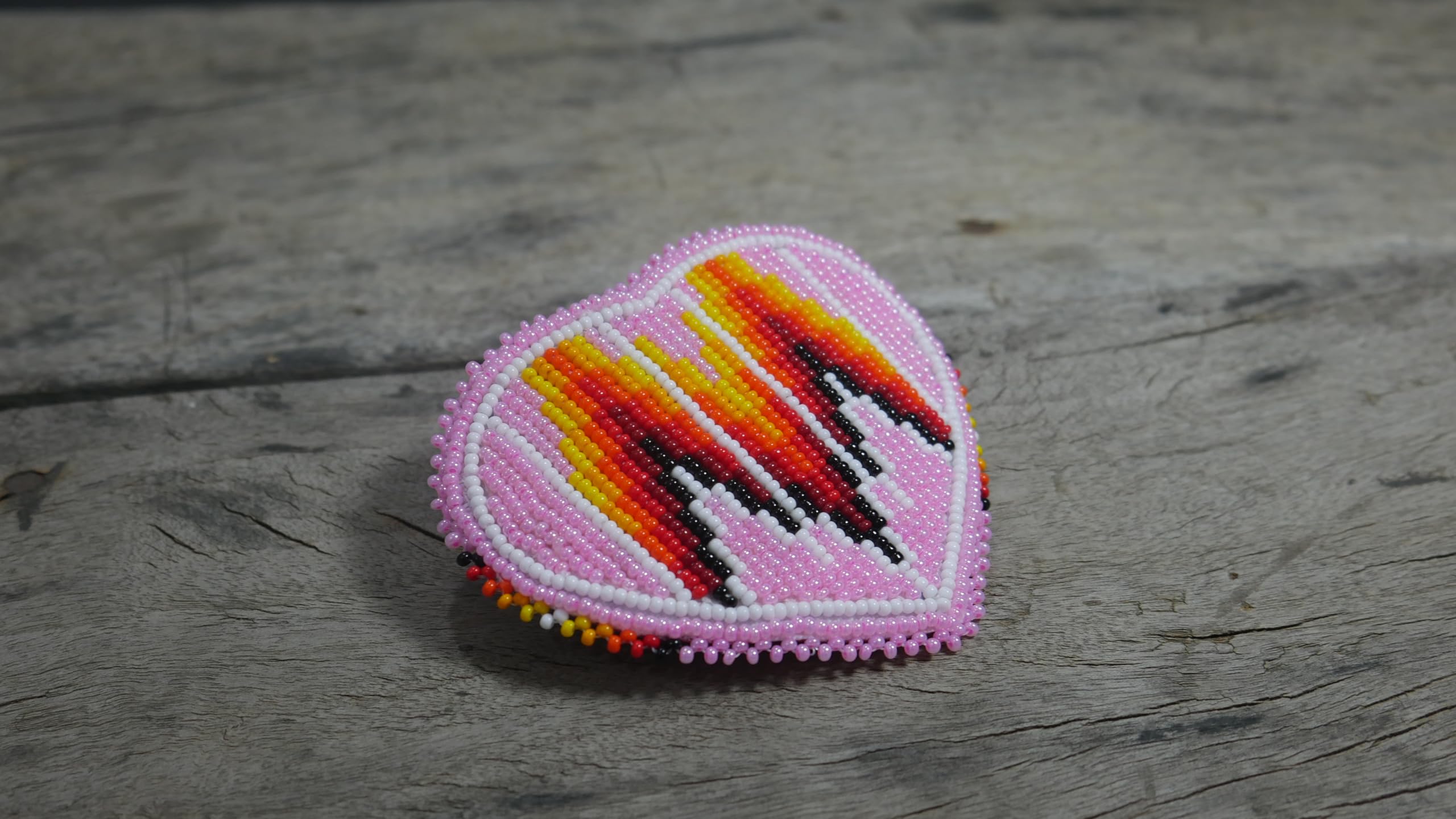 BuyBeaded native-style beadwork hair clip showcases intricate pattern for everyday wear.