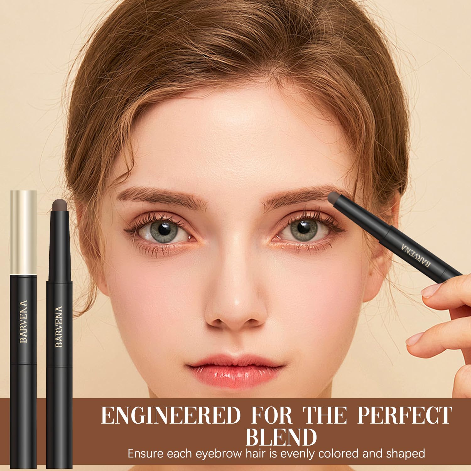 BuyiHoen eyebrow lifting wax stick natural finish closeup.