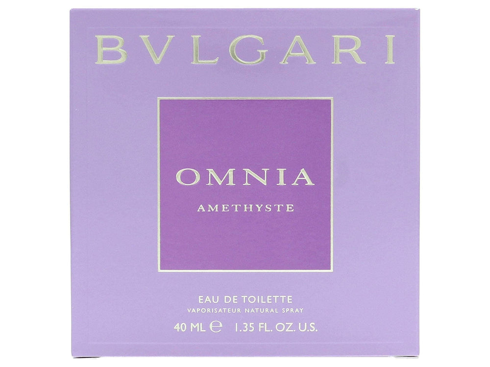 BVLGARI Omnia Amethyste close-up, spritz nozzle hints at easy application.