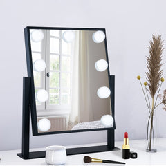 BWLLNI lighted makeup mirror with Hollywood style for full-face viewing.