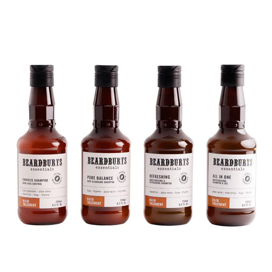 Beardburys Essentials Pure Balance with thyme and mint promotes a balanced scalp