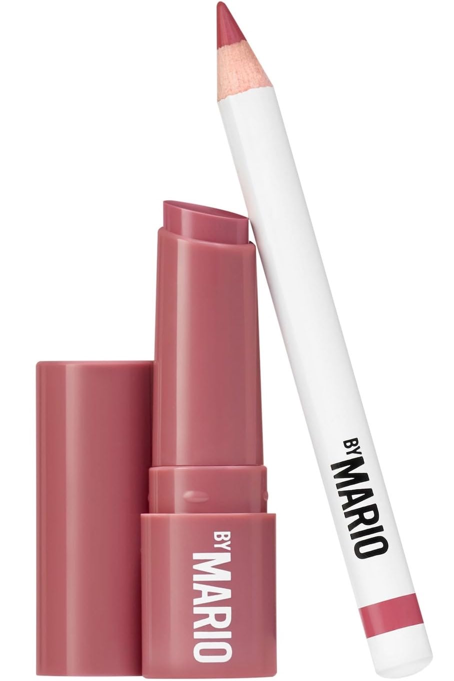 BY MARIO Rosewood Glow lip serum bottle provides hydrated, plumping shine for everyday lips.