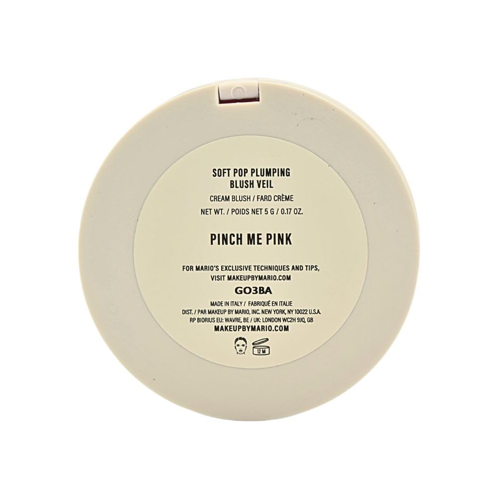 BY MARIO Soft Pop Plumping Blush Veil lip color dab creates cohesive monochrome look
