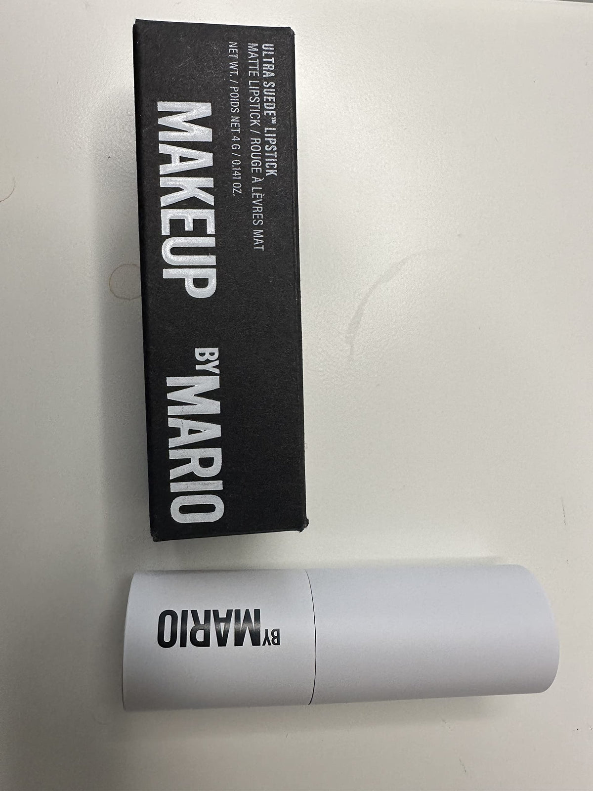 BY MARIO Ultra Suede Lipstick swatch with smooth glide and vibrant color.