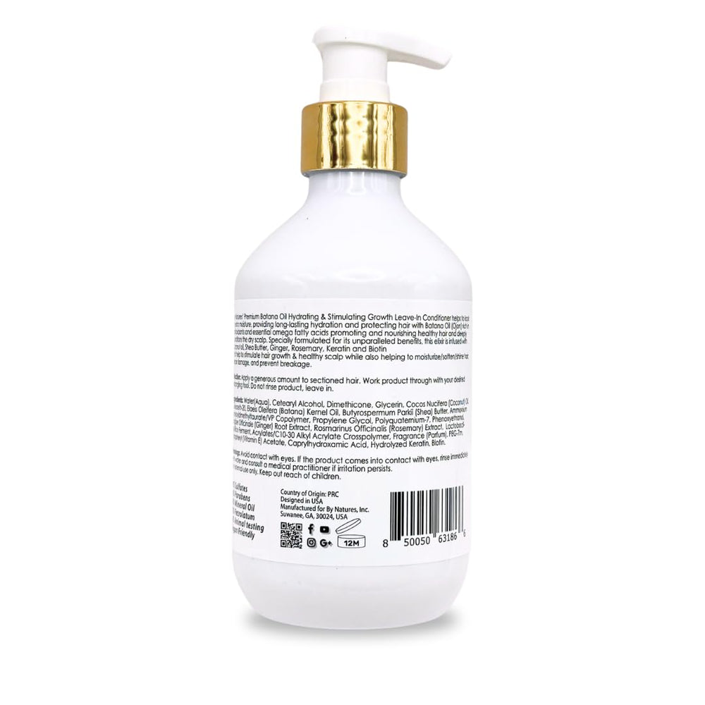 By Natures Batana Oil Leave-In Conditioner application showing lightweight moisture and frizz control.