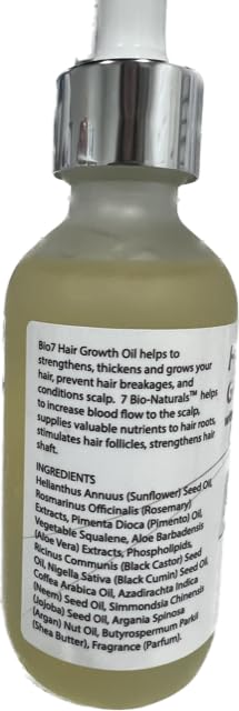 Two-pack By Natures Bio 7 Hair Growth Oil packaging for home use