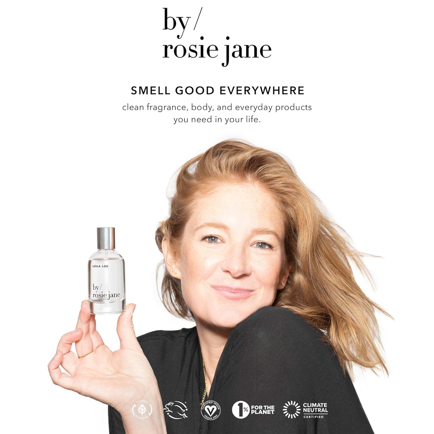 By Rosie Jane Chill Out Everyday Body Milk turmeric and aloe ingredients shown.