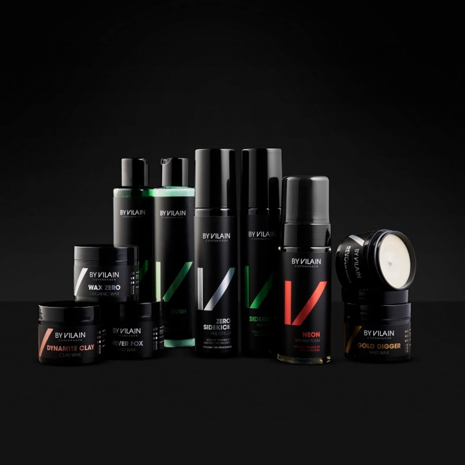 By Vilain Sidekick heat protection shield guards hair during styling and adds shine.