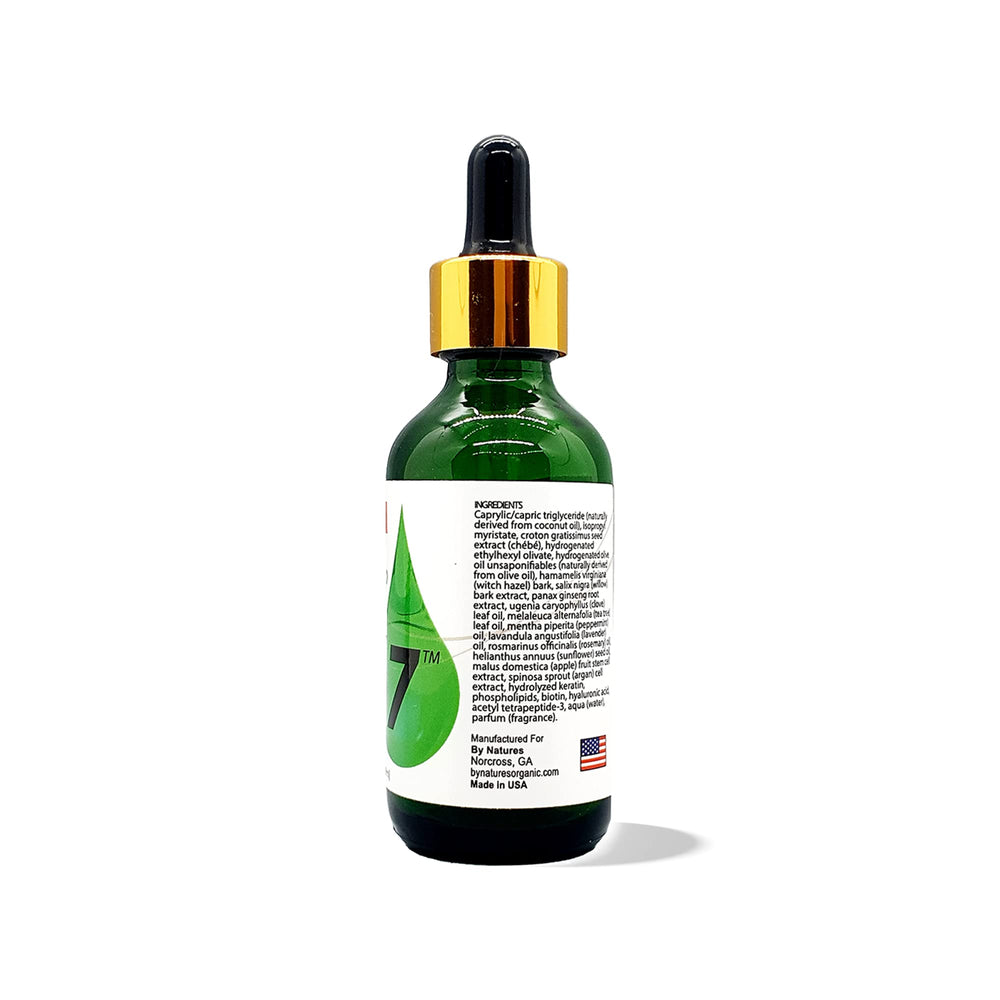By Natures Bio7 Biotin Growth Drop dropper in use for easy daily application