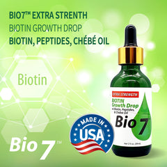 By Natures Bio7 Biotin Growth Drop helps the appearance of hair density