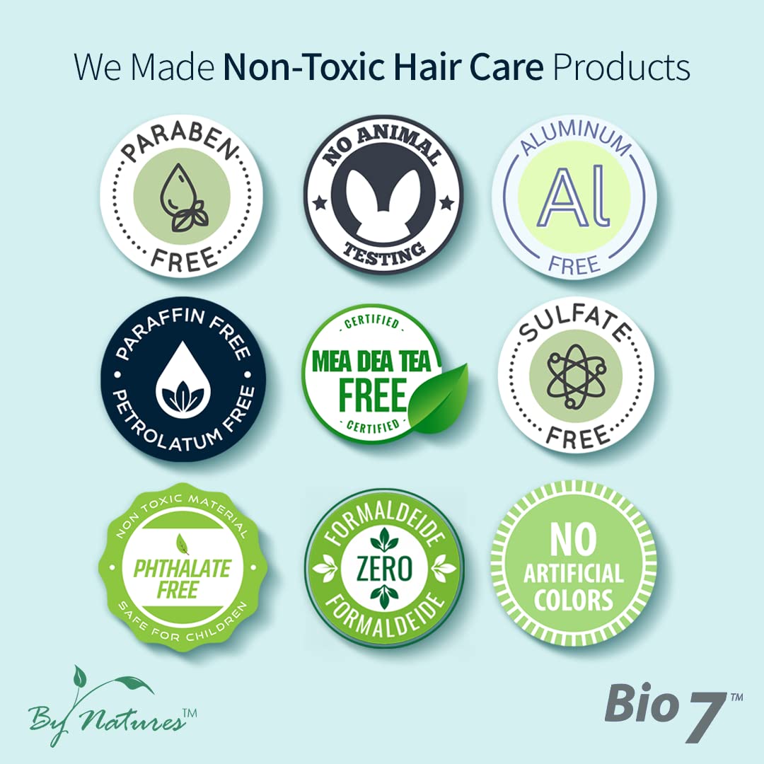 By Natures Bio7 Biotin Growth Drop label closeup reveals the formula details