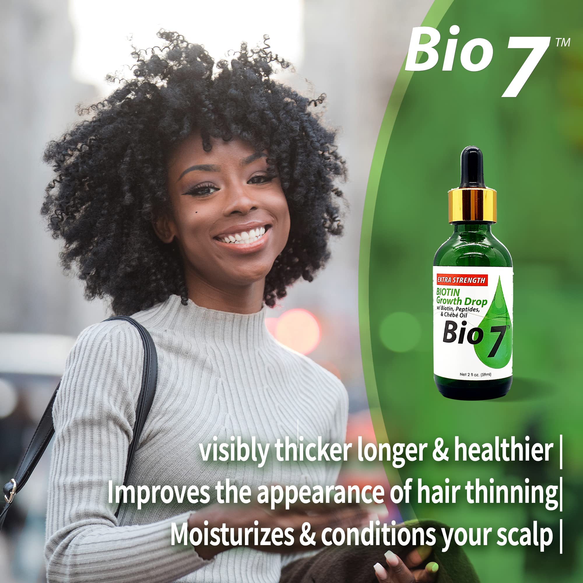 By Natures Bio7 Biotin Growth Drop scalp moisture hydrates the scalp