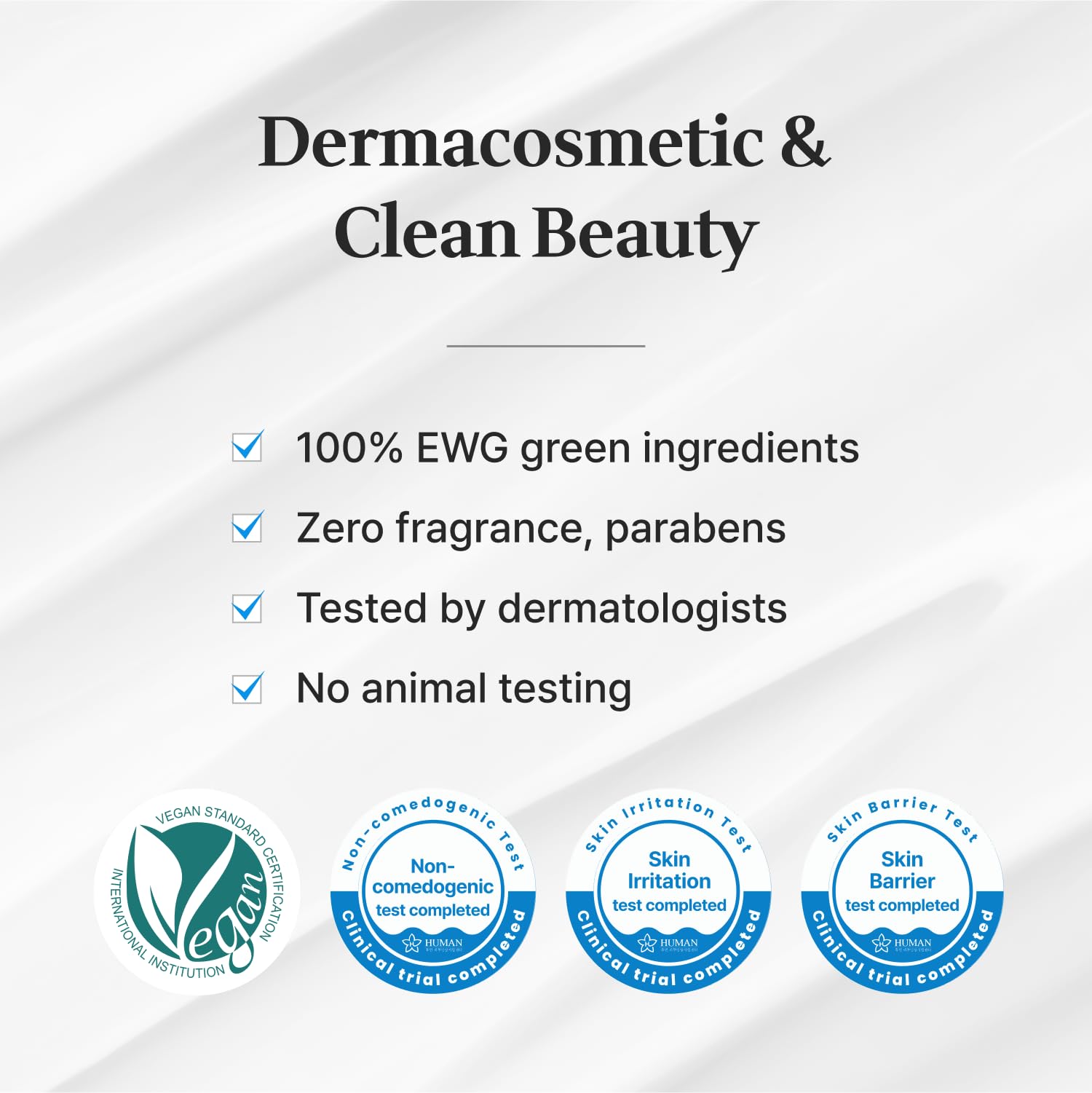 BYNEWCELL non-sticky hydration finish shows fast absorption with no greasy residue.