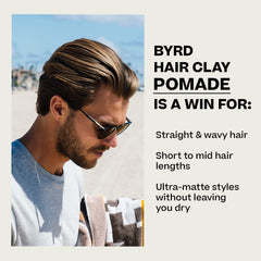 BYRD Hair Clay Pomade 2-Pack volume-definition demonstration for all hair types.