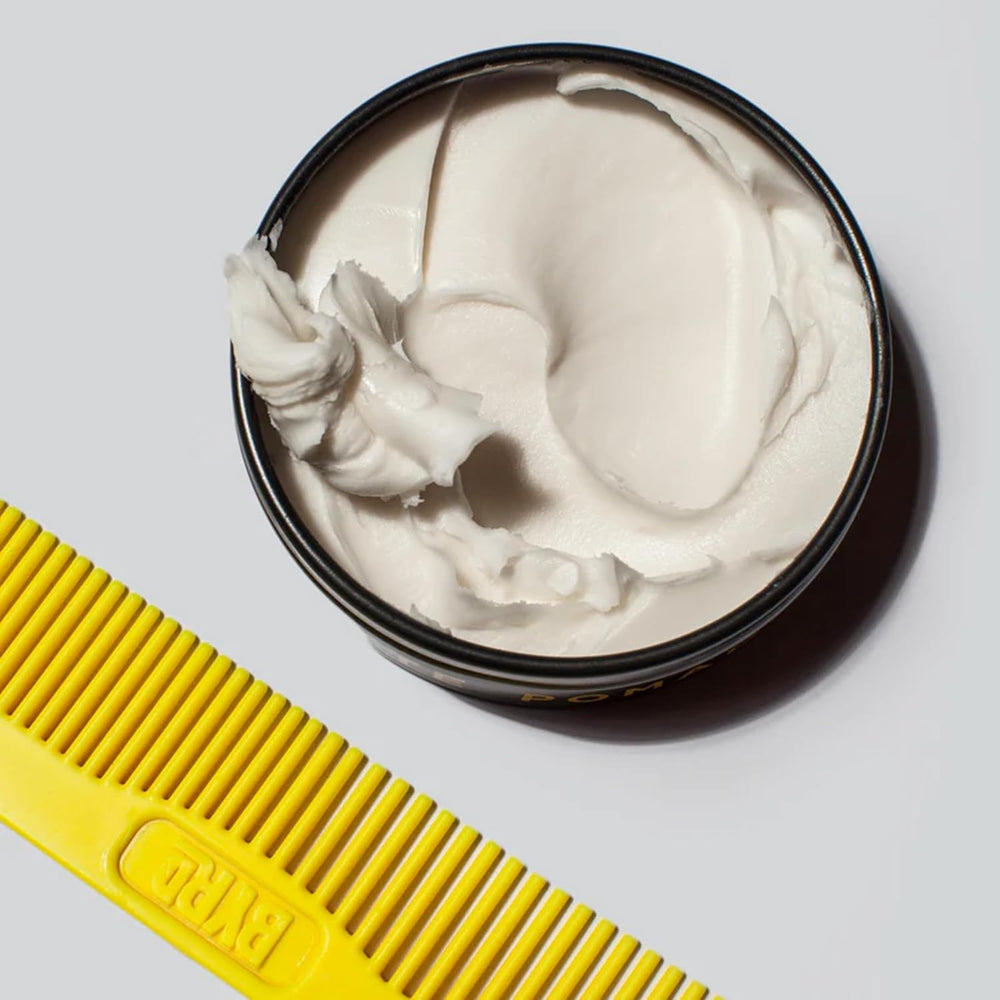 BYRD Matte Pomade on dry hair for stronger hold and definition.
