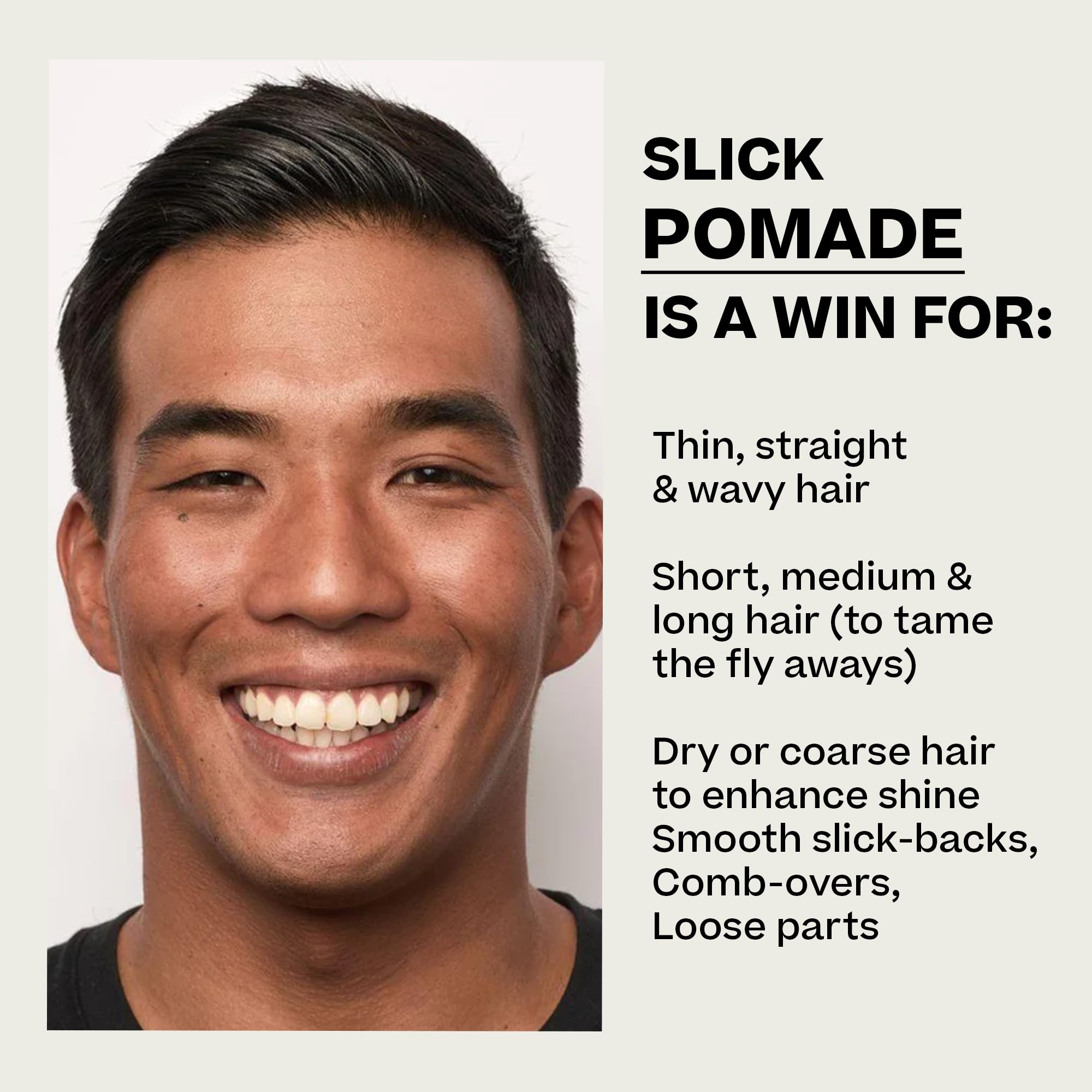 BYRD Hairdo Slick Pomade on longer hair for defined control