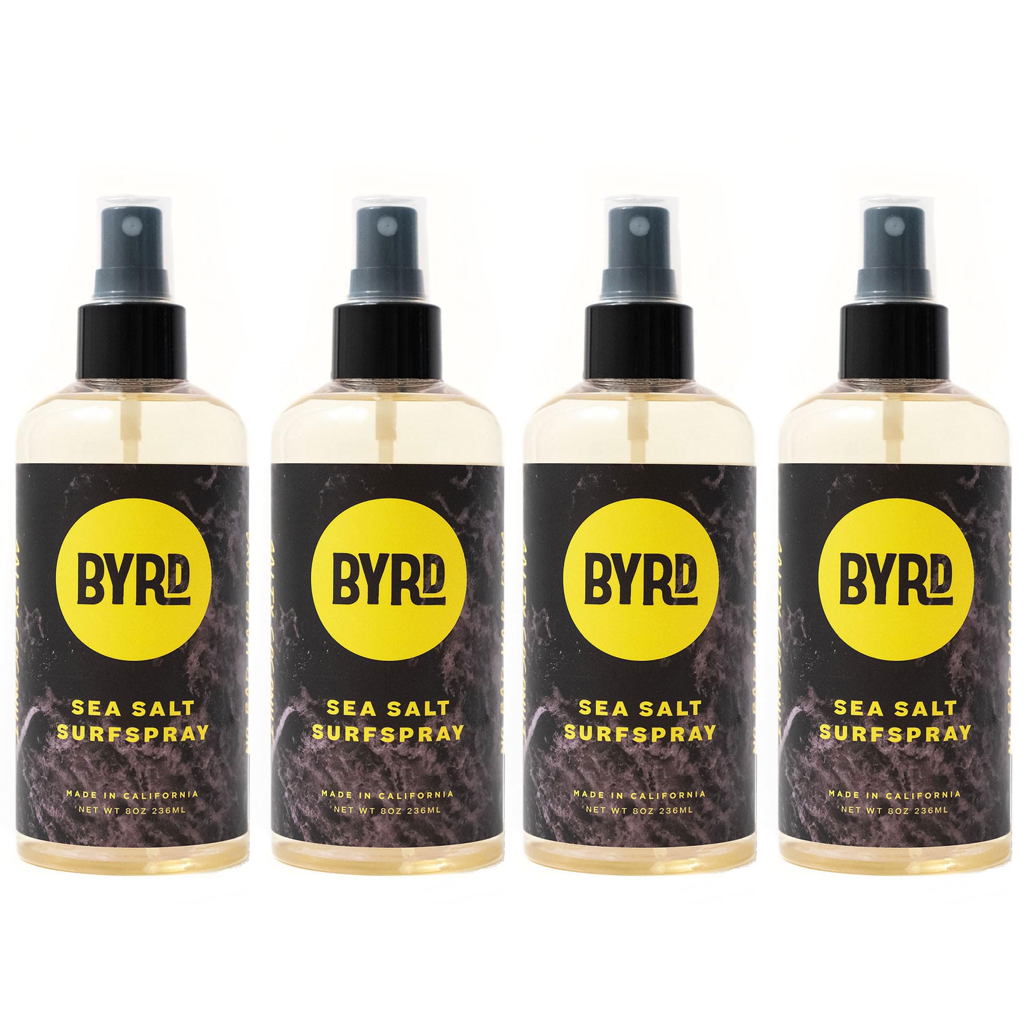 BYRD Sea Salt Surfspray bottle front view with logo for textured beach hair