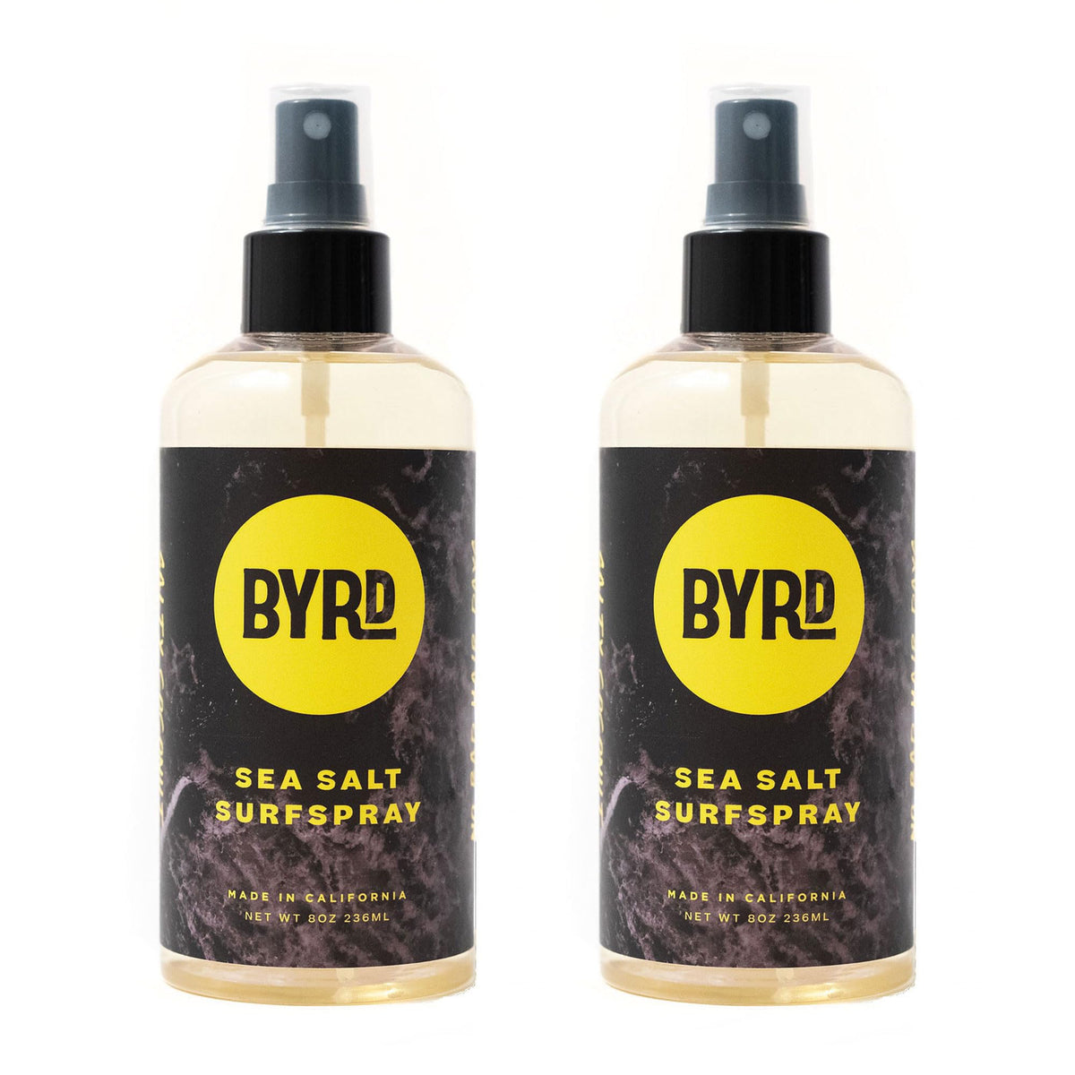 BYRD Sea Salt Surfspray bottle on shelf delivers beachy texture and shine
