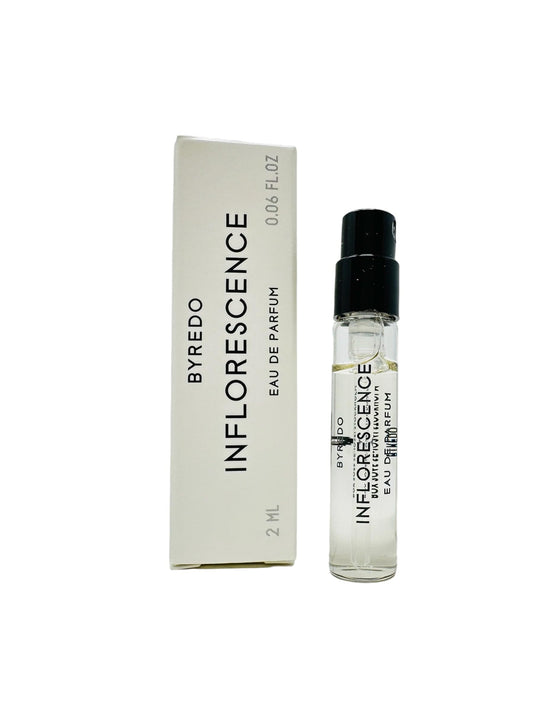 Byredo Inflorescence sample spray 02ml for on-the-go testing with rose petals and freesia