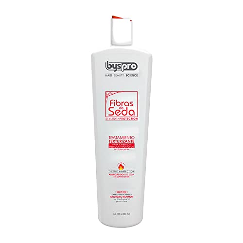 BYS Pro silk fibers treatment bottle for heat protection on dry hair