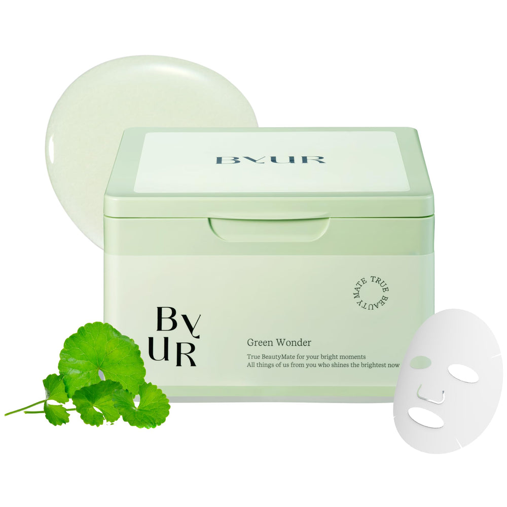 ByUR Green Wonder box front highlighting hydration and soothing benefits.