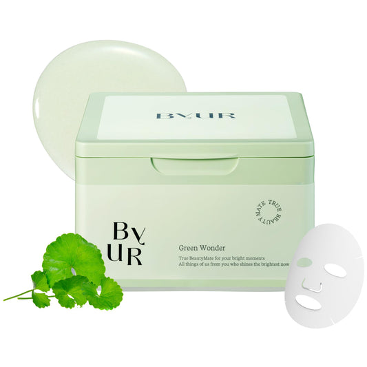 ByUR Green Wonder box front highlighting hydration and soothing benefits.