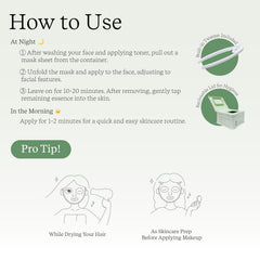 Reclosable lid shown for easy storage of mask sheets.