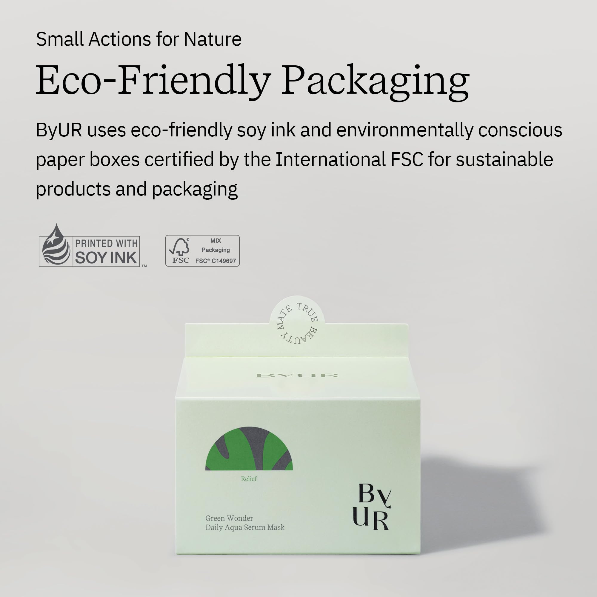 Pack highlights 30 sheets for daily routine with ByUR Green Wonder.