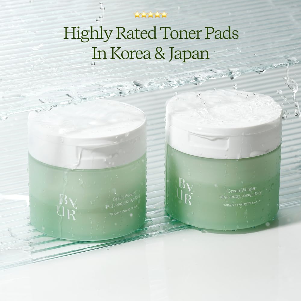 ByUR Green Wonder toner pad soaked in hydrating essence for daily use.