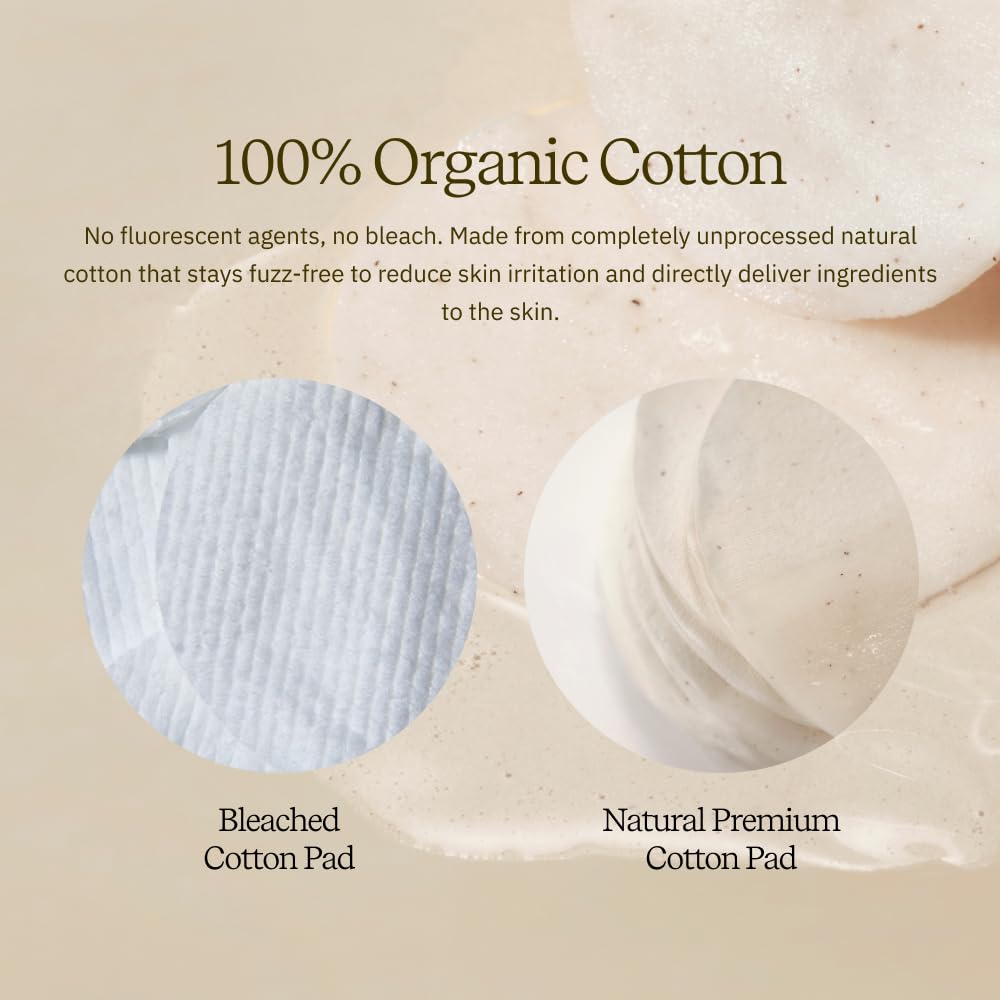 Organic cotton pad from ByUR ready for gentle cleansing and moisture delivery.