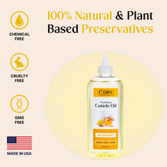 C CARE Milk and Honey Cuticle Oil drop on cuticle for intense hydration.