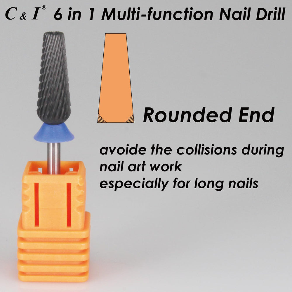 C & I Nail Drill Bit two-way rotation supports both hands.