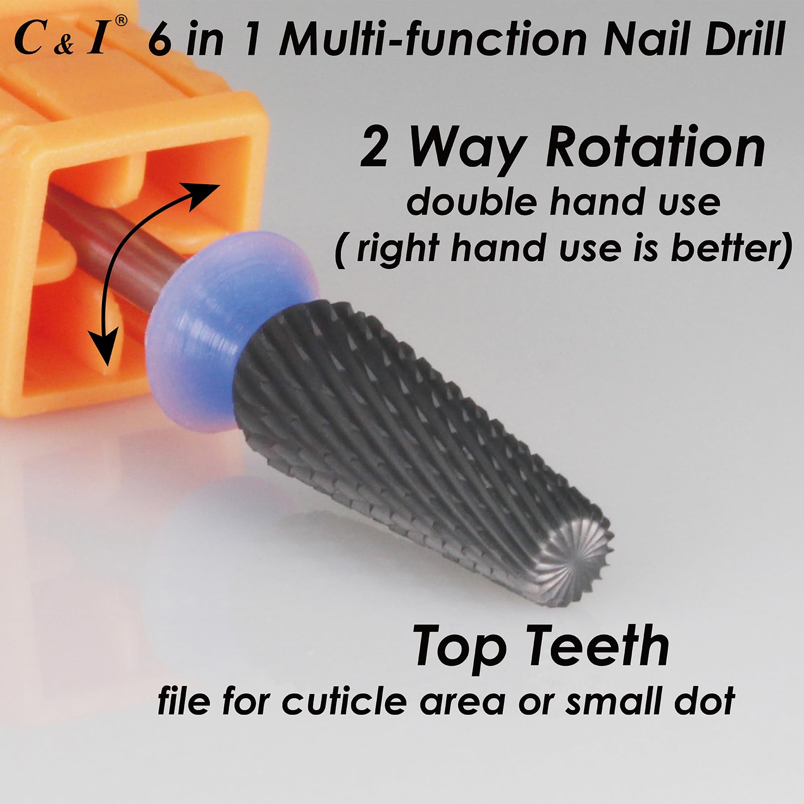C & I teeth design with size gradient for precise shaping.